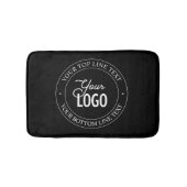 Eenvoudige vervanging van Logo en  tekst | Zwart Badmat (Voorkant)