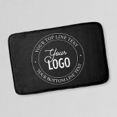 Eenvoudige vervanging van Logo en  tekst | Zwart Badmat