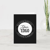 Eenvoudige vervanging van Logo en  tekst | Zwart Bedankkaart (Voorkant)