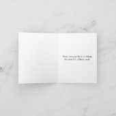 Eenvoudige vervanging van Logo en tekst | Zwart Bedankkaart (Binnen)