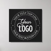Eenvoudige vervanging van Logo en tekst | Zwart Canvas Afdruk (Voorkant)