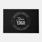 Eenvoudige vervanging van Logo en  tekst | Zwart Deurmat (Voorkant)