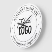 Eenvoudige vervanging van Logo en  tekst| Zwart Grote Klok (Hoek)