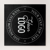 Eenvoudige vervanging van Logo en  tekst | Zwart Legpuzzel (Horizontaal)