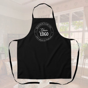 Eenvoudige vervanging van Logo en  tekst   Zwart Schort