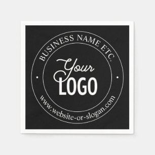 Eenvoudige vervanging van Logo en  tekst   Zwart Servet