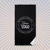 Eenvoudige vervanging van Logo en tekst | Zwart Strandlaken