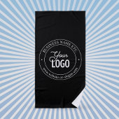 Eenvoudige vervanging van Logo en  tekst | Zwart Strandlaken