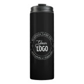 Eenvoudige vervanging van Logo en tekst | Zwart Thermosbeker (Voorkant)