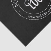 Eenvoudige vervanging van Logo en tekst | Zwart Tissuepapier (Detail)