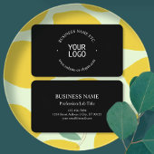 Eenvoudige vervanging van Logo en  tekst | Zwart Visitekaartje