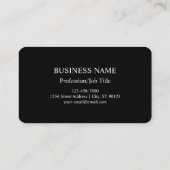 Eenvoudige vervanging van Logo en  tekst | Zwart Visitekaartje (Achterkant)