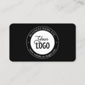 Eenvoudige vervanging van Logo en  tekst | Zwart Visitekaartje (Voorkant)