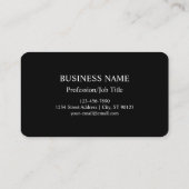 Eenvoudige vervanging van Logo en  tekst | Zwart Visitekaartje (Achterkant)