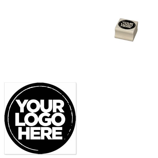 Eenvoudige vervanging van Logo, klein 1x1 Rubberstempel (Gestempeld)
