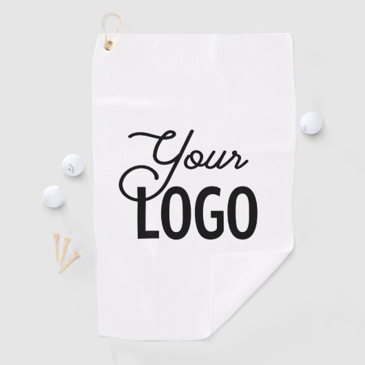 Eenvoudige vervanging van Logo | wit Golfhanddoek (Insitu)