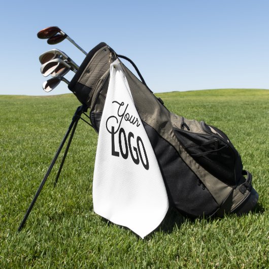 Eenvoudige vervanging van Logo | wit Golfhanddoek (Groen)