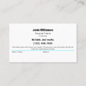 Eenvoudige Verwijs-een-Vriend Elektrisch Blauw & W Aanbevelingskaartje (Achterkant)