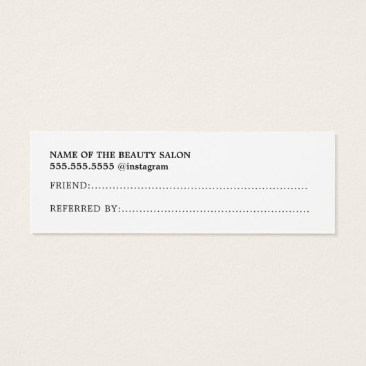 Eenvoudige verwijzing naar het zwarte witte Roos v Mini Visitekaartjes (Achterkant)