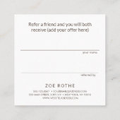 Eenvoudige verwijzing naar klant in grijs-linnen (Achterkant)