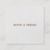 Eenvoudige verwijzing naar klant in grijs-linnen (Voorkant)