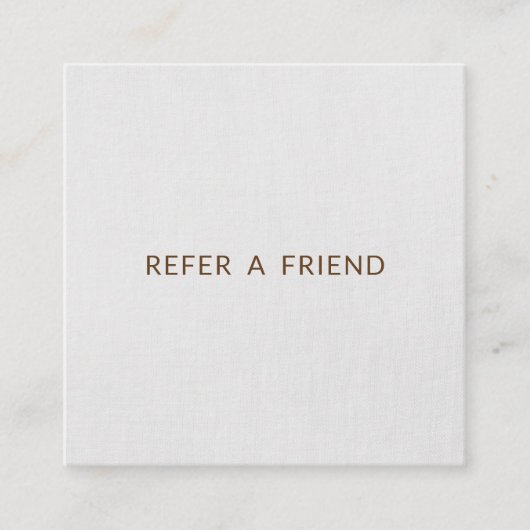 Eenvoudige verwijzing naar klant in grijs-linnen (Voorkant)