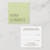 Eenvoudige verwijzing naar klant van groene linen (Voorkant / Achterkant)