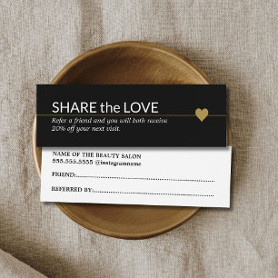 Eenvoudige verwijzing naar zwart-wit zwart-withart mini visitekaartjes