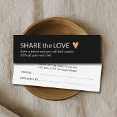 Eenvoudige verwijzing naar zwart-wit zwart-withart mini visitekaartjes