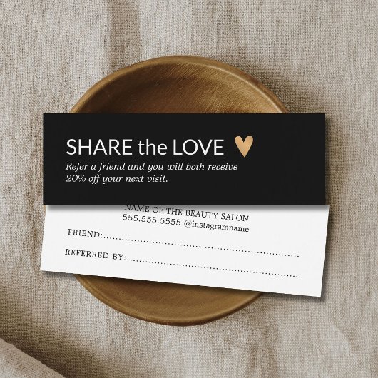 Eenvoudige verwijzing naar zwart-wit zwart-withart mini visitekaartjes