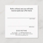 Eenvoudige verwijzing van de Witte Klant (Achterkant)