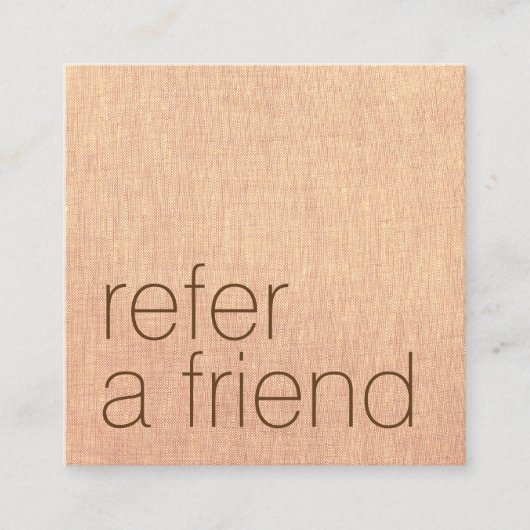 Eenvoudige verwijzing van Tan beige Linen-klant (Voorkant)