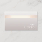 Eenvoudige verwijzingskaart van Elegant Beauty Sal Aanbevelingskaartje (Voorkant)