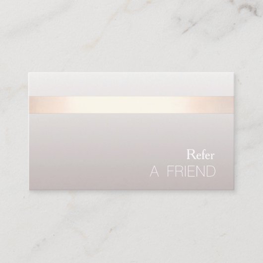 Eenvoudige verwijzingskaart van Elegant Beauty Sal Aanbevelingskaartje (Voorkant)