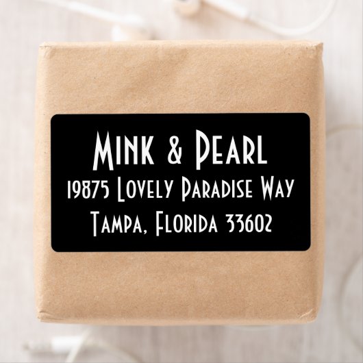 Eenvoudige Verzending Label Zwart & Wit B&W (Insitu)