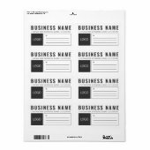 Eenvoudige verzending van Logo via Business Square Etiket (Full Sheet)