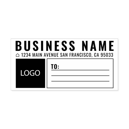 Eenvoudige verzending van Logo via Business Square Rubberstempel (Afrduk)