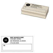 Eenvoudige verzendlabels voor zakelijke Logo Rubberstempel (Gestempeld)