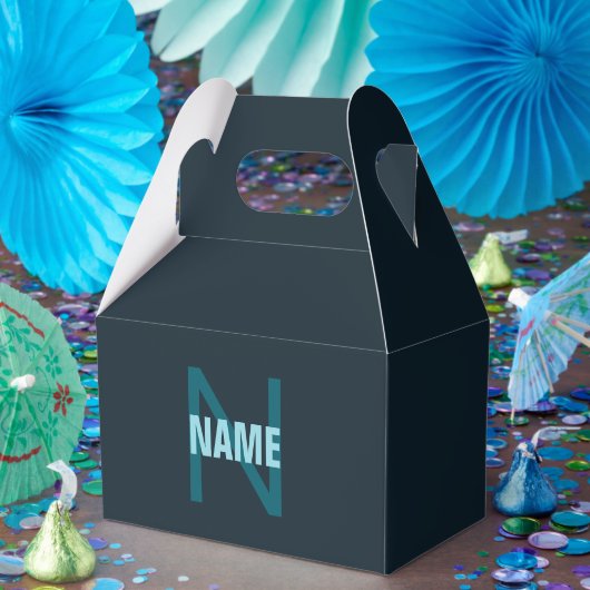 Eenvoudige Vet Aanpasbare Monogram Naam Bedankdoosjes (Feest)