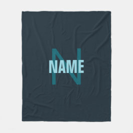 Eenvoudige Vet Aanpasbare Monogram Naam Fleece Deken