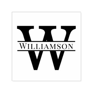 Eenvoudige Vet Gedrukt Enkel Initiaal Monogram Naa Zelfinktende Stempel
