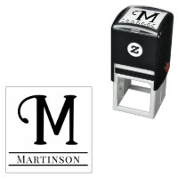 Eenvoudige Vet Gedrukt Enkele Initiaal Monogram Na