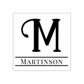 Eenvoudige Vet Gedrukte Enkele Initiaal Monogram N Rubberstempel (Afrduk)