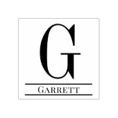 Eenvoudige Vet Gedrukte Enkele Initiaal Monogram N Rubberstempel (Afrduk)