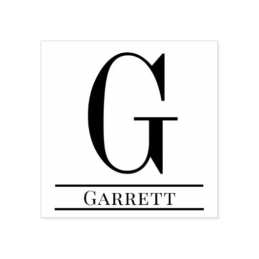 Eenvoudige Vet Gedrukte Enkele Initiaal Monogram N Rubberstempel (Afrduk)