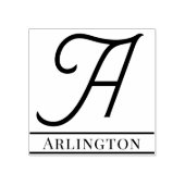 Eenvoudige Vet Gedrukte Enkele Initiaal Monogram N Rubberstempel (Afrduk)