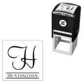 Eenvoudige Vet Gedrukte Enkele Initiaal Monogram N Zelfinktende Stempel (In situ)