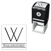 Eenvoudige Vet Gedrukte Enkele Initiaal Monogram N Zelfinktende Stempel (In situ)