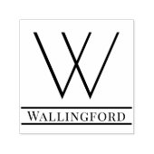 Eenvoudige Vet Gedrukte Enkele Initiaal Monogram N Zelfinktende Stempel (Design)