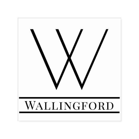 Eenvoudige Vet Gedrukte Enkele Initiaal Monogram N Zelfinktende Stempel (Design)